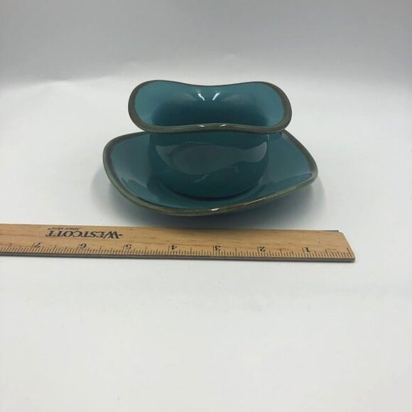 Southern Living at Home RETIRED Set of 2 Blue Tuscan Tidbit Bowl and Saucer Set - Picture 9 of 10
